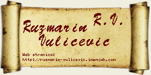 Ruzmarin Vulićević vizit kartica